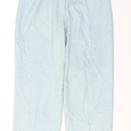 Plus Collection Womens Blue  Polyester Trousers  Size 12 L29 in Regular Buckle