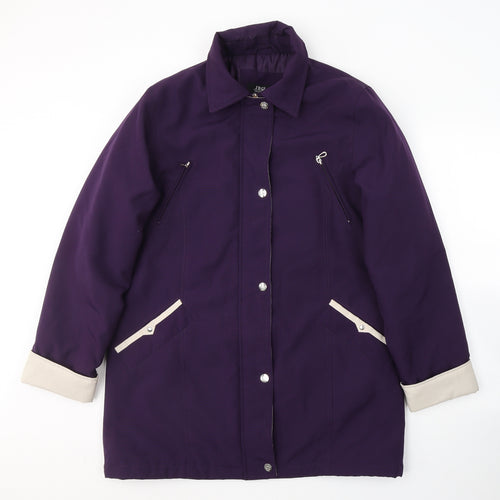 JBC Womens Purple   Overcoat Coat Size 12  Zip
