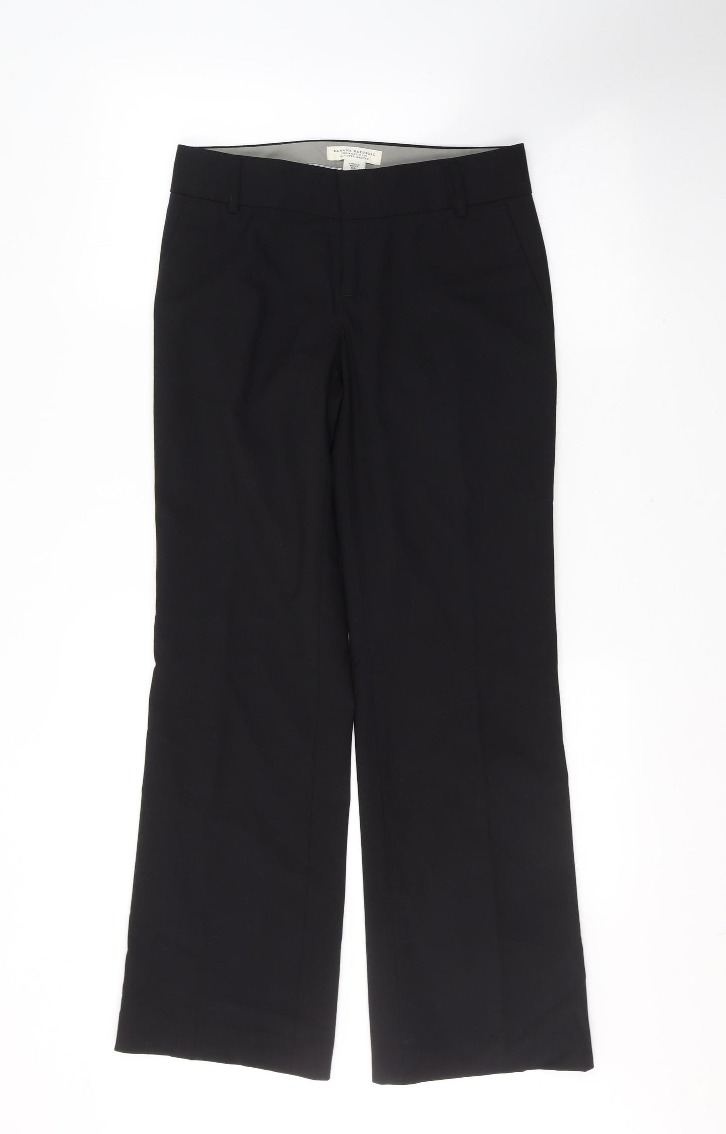 Banana Republic Womens Black  Polyester Trousers  Size 4 L29.5 in Regular Buckle
