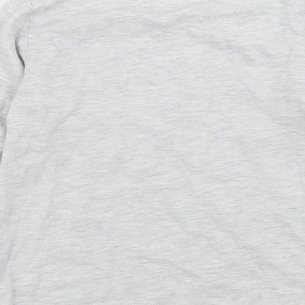 Dunnes Stores Girls Grey  Cotton Basic T-Shirt Size 4-5 Years Crew Neck  - Unicorn