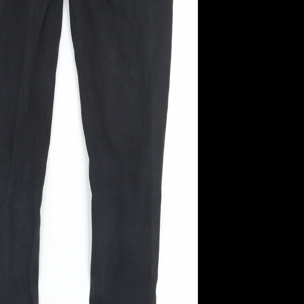 NEXT Mens Black  Cotton Skinny Jeans Size 34 in L31 in Regular Button