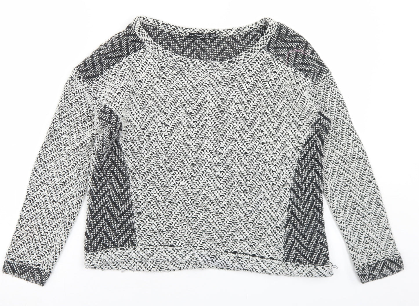 Atmosphere Womens Grey  Cotton Basic T-Shirt Size 10 Round Neck