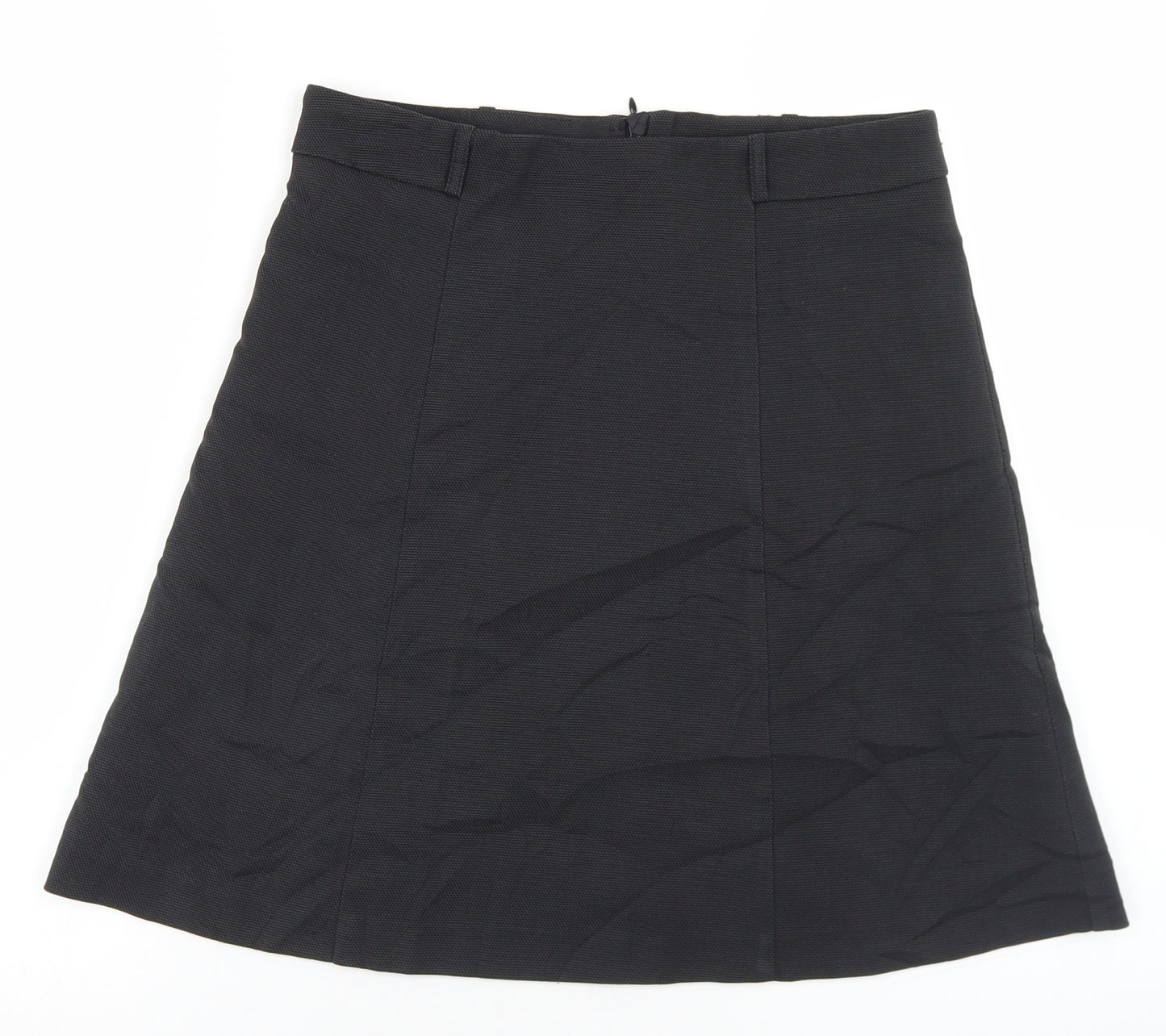 Zero Womens Black  Polyester Flare Skirt Size 30 in   Zip