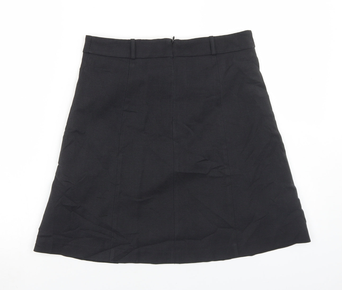 Zero Womens Black  Polyester Flare Skirt Size 30 in   Zip