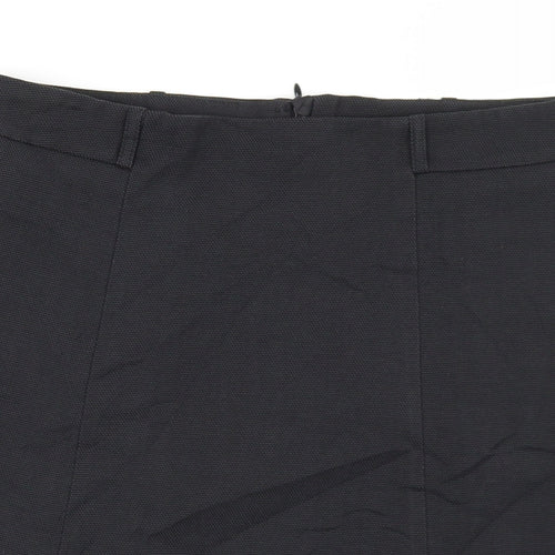 Zero Womens Black  Polyester Flare Skirt Size 30 in   Zip