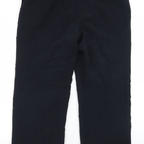 Preworn Womens Blue  Polyester Dress Pants Trousers Size 12 L26 in Regular Hook & Eye