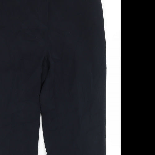 Preworn Womens Blue  Polyester Dress Pants Trousers Size 12 L26 in Regular Hook & Eye
