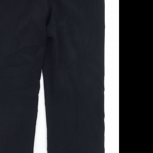 Preworn Womens Blue  Polyester Dress Pants Trousers Size 12 L26 in Regular Hook & Eye