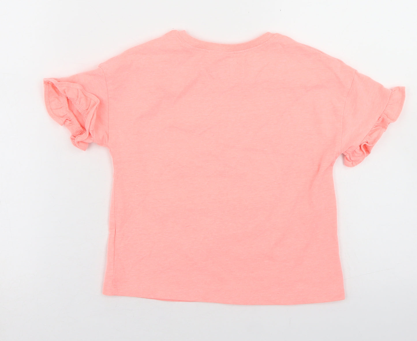 NEXT Girls Pink  Cotton Basic T-Shirt Size 4-5 Years Crew Neck  - Ice Cream