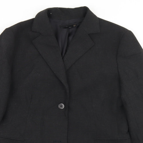 Zara Womens Grey  Polyester Jacket Blazer Size 12