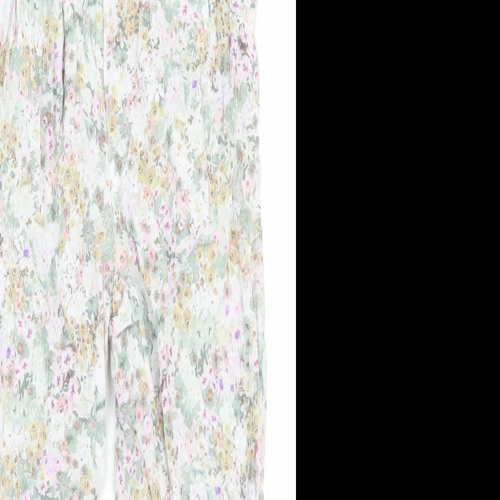 NEXT Girls Multicoloured Floral Viscose Harem Trousers Size 4-5 Years  Regular