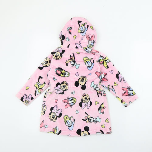 Matalan Girls Pink Geometric Polyester Top Robe Size 2-3 Years  Tie - Minnie Mouse