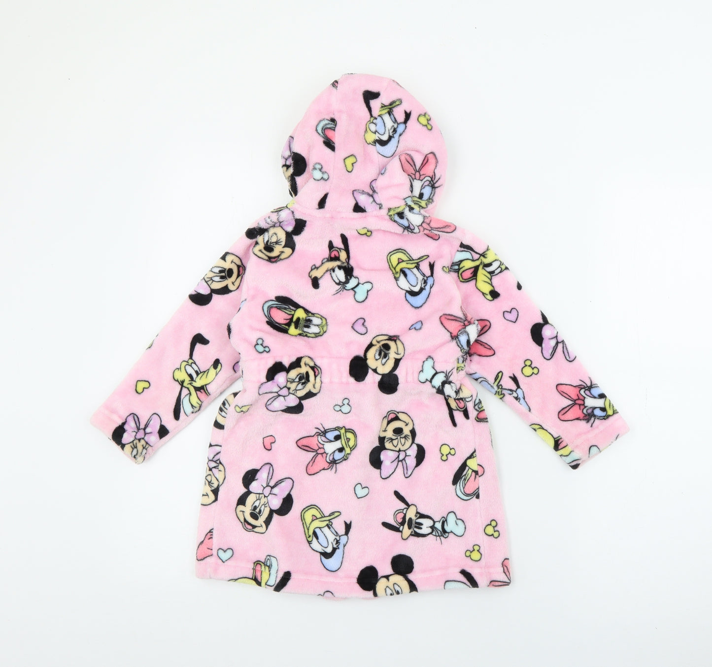 Matalan Girls Pink Geometric Polyester Top Robe Size 2-3 Years  Tie - Minnie Mouse