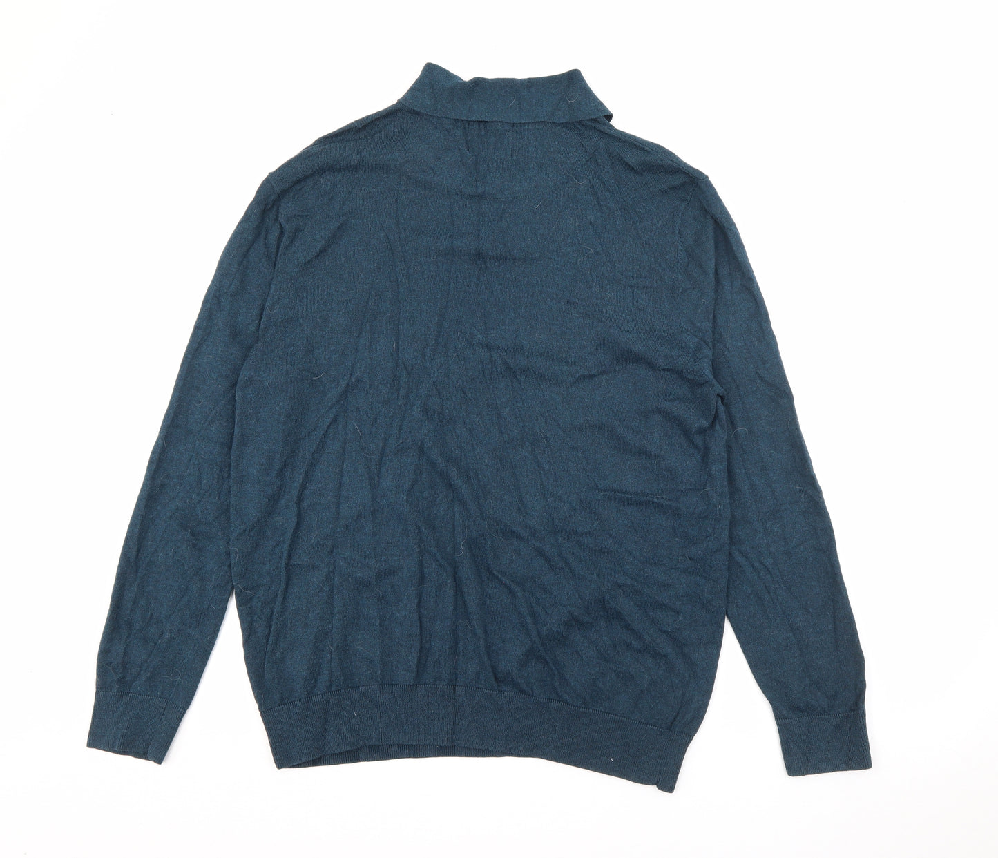 Burton Mens Blue Roll Neck  Polyester Pullover Jumper Size XL