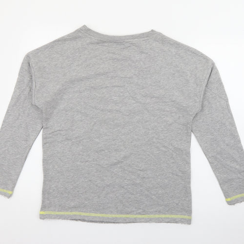 Blue Motion Womens Grey Crew Neck  Cotton Pullover Jumper Size 8