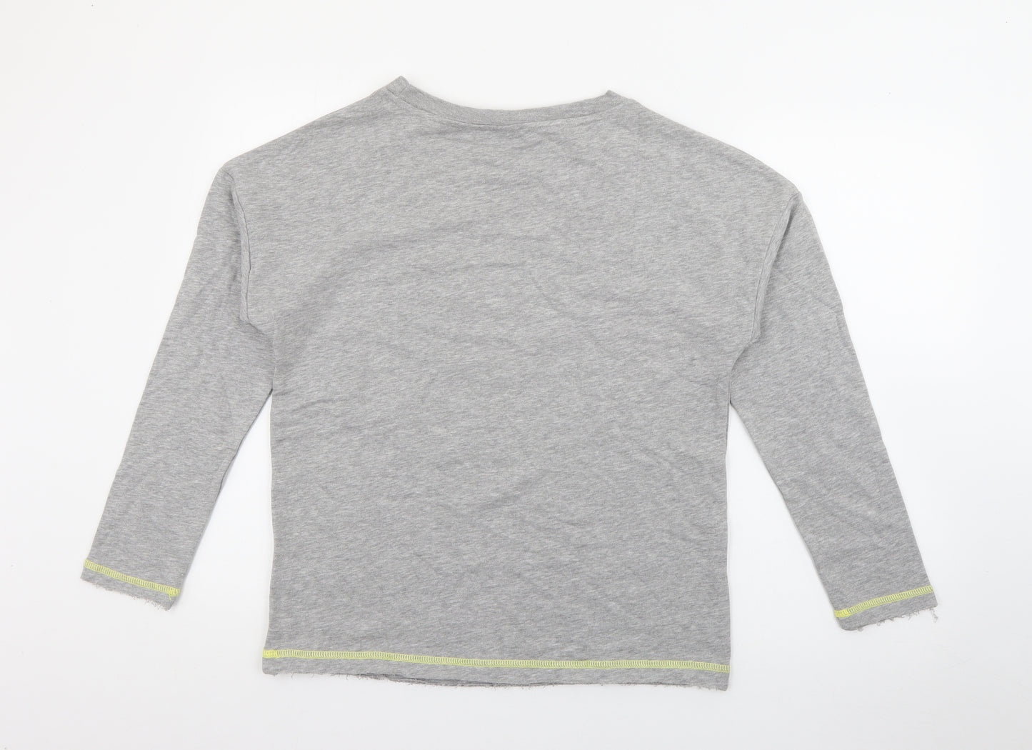 Blue Motion Womens Grey Crew Neck  Cotton Pullover Jumper Size 8