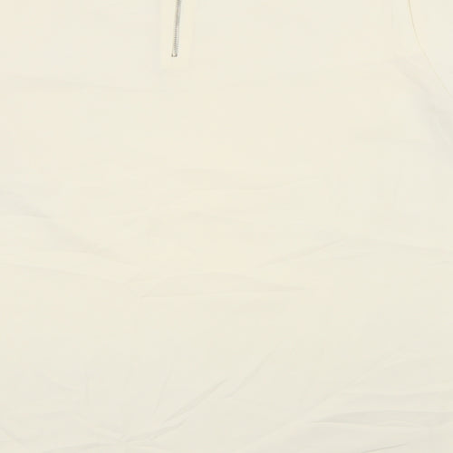 incorporate wear Womens Ivory  Polyester Tunic T-Shirt Size 22 Round Neck