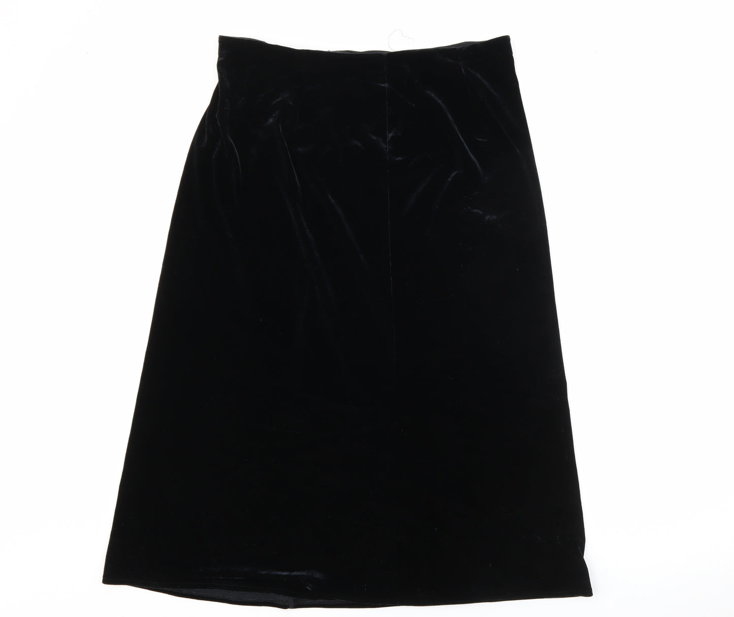 Marks and Spencer Womens Black  Polyester A-Line Skirt Size 16