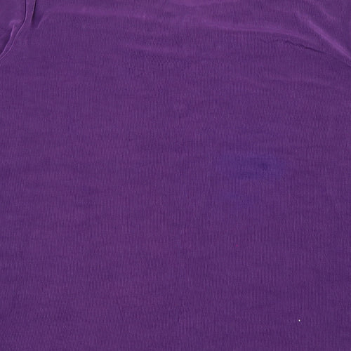 d&co Womens Purple Crew Neck  Acetate Pullover Jumper Size 2XL