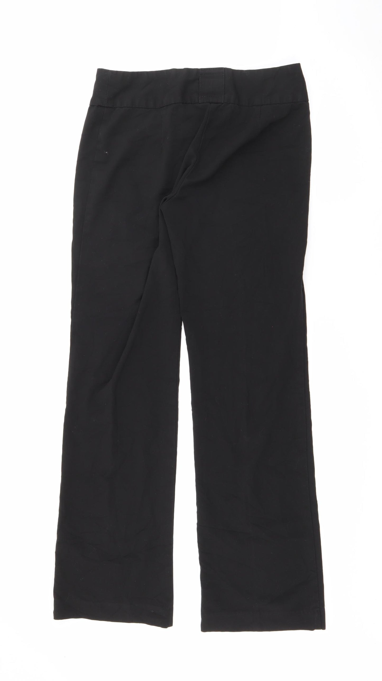 NEXT Womens Black  Polyester Trousers  Size 10 L30 in Regular Zip