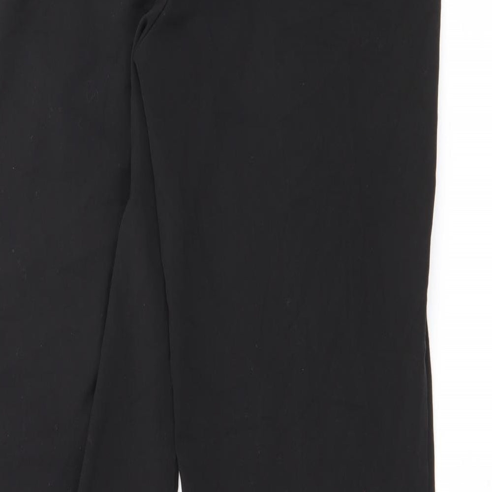 NEXT Womens Black  Polyester Trousers  Size 10 L30 in Regular Zip