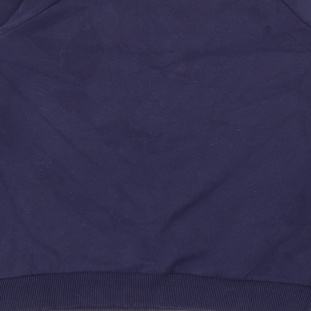 SoulCal&Co Womens Blue Boat Neck  Cotton Pullover Jumper Size 14