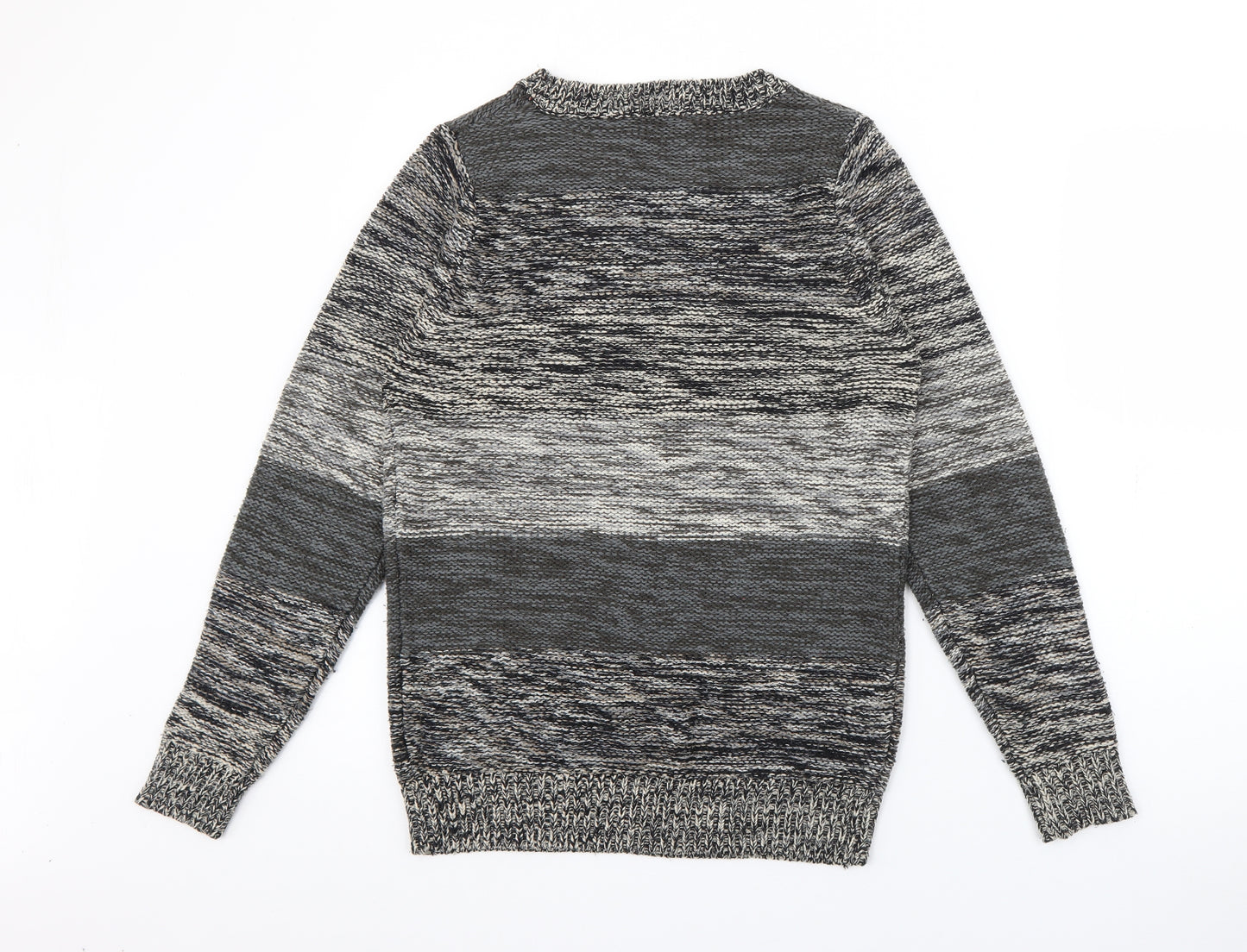 Cedar Wood State Mens Grey Crew Neck  Cotton Pullover Jumper Size XS