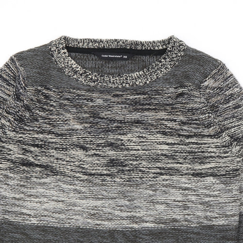 Cedar Wood State Mens Grey Crew Neck  Cotton Pullover Jumper Size XS