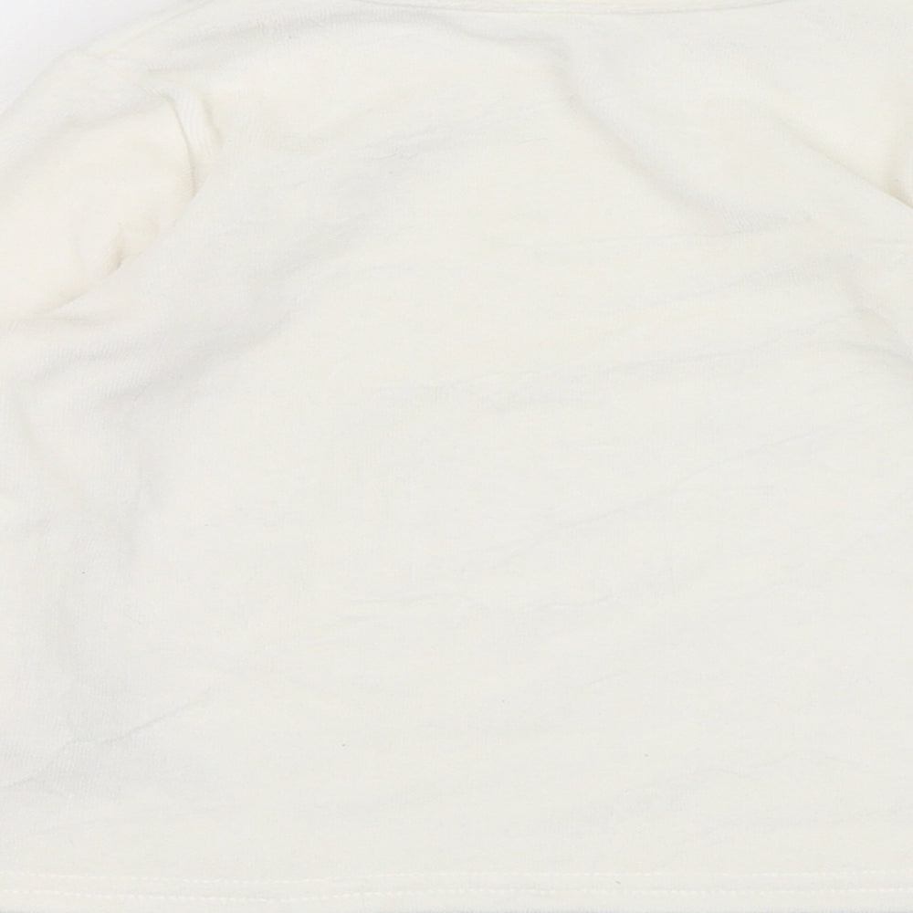 La Redoute Girls White  Cotton Basic T-Shirt Size 4 Years Round Neck Pullover - Cat