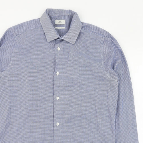 NEXT Mens Blue  Polyester  Dress Shirt Size 15.5 Collared Button