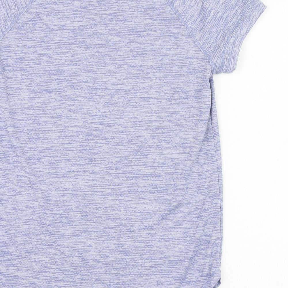 George Womens Blue  Polyester Basic T-Shirt Size 8 Round Neck Pullover