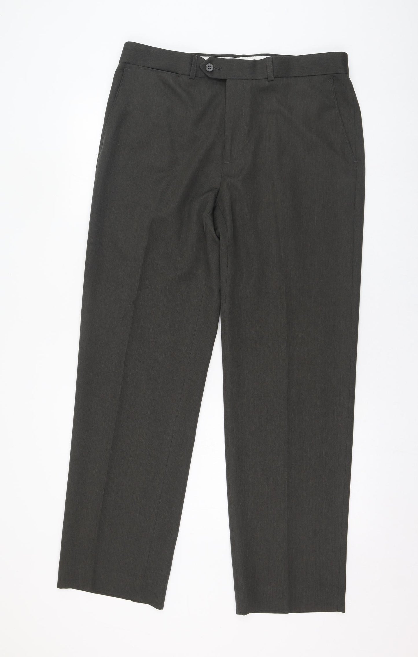 James Pringle Mens Green  Polyester Trousers  Size 36 L31 in Regular Zip