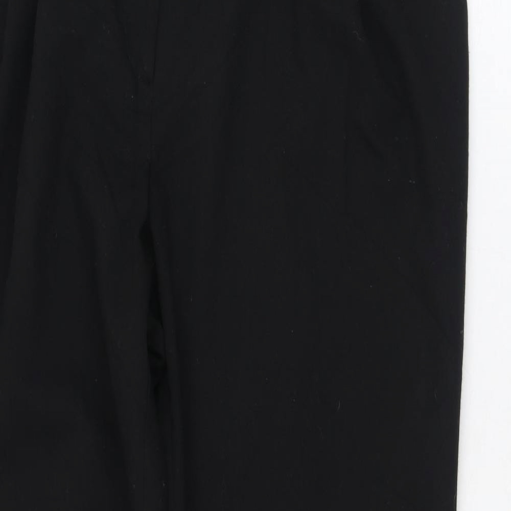 Dorothy Perkins Womens Black  Polyester Trousers  Size 10 L26 in Regular Zip
