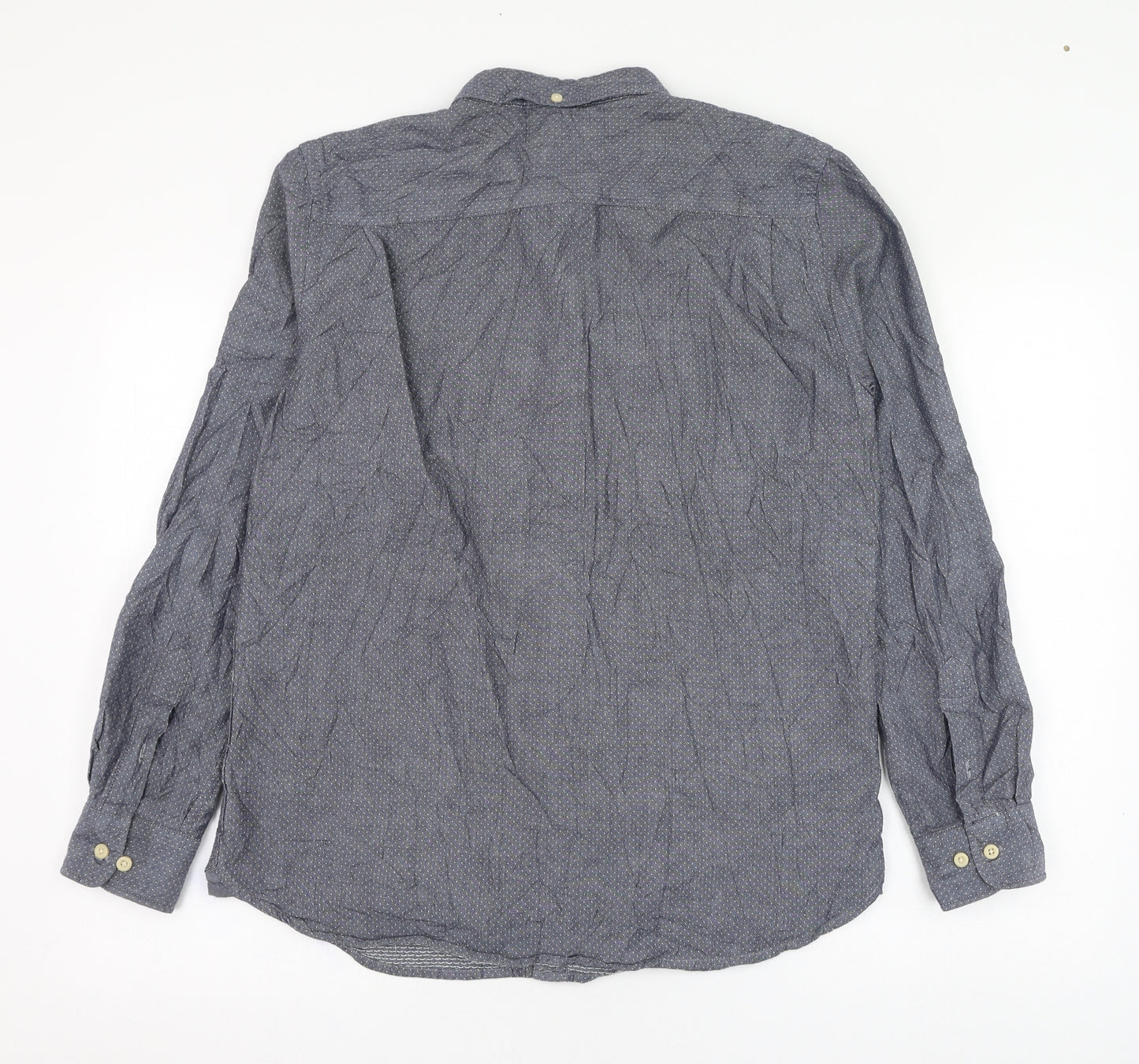 Debenhams Mens Green  Cotton  Button-Up Size M Collared Button