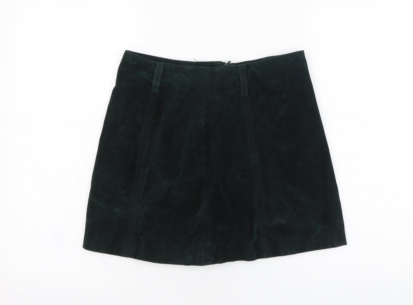 Zara Womens Green  Polyester Straight & Pencil Skirt Size M   Zip