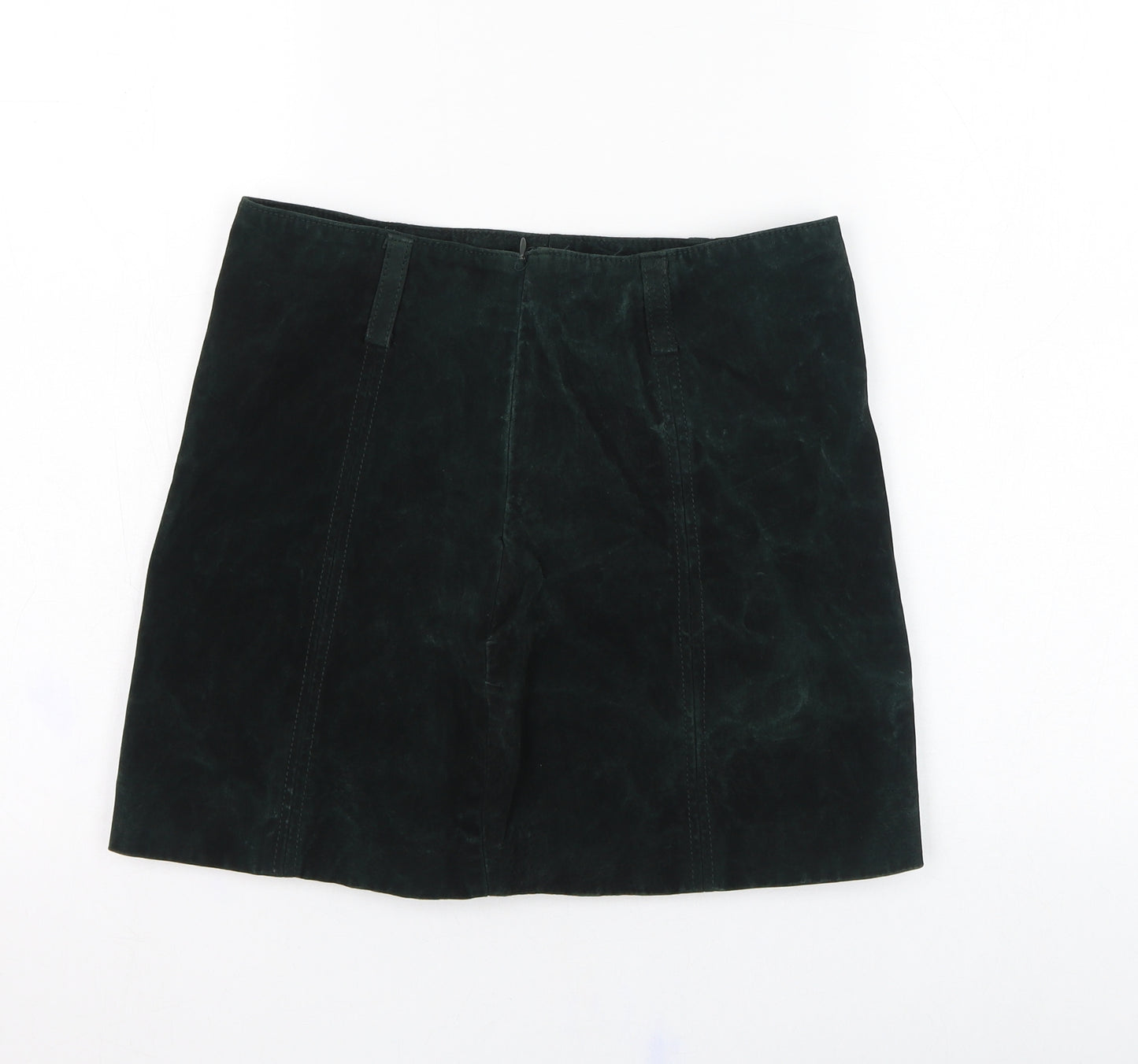 Zara Womens Green  Polyester Straight & Pencil Skirt Size M   Zip