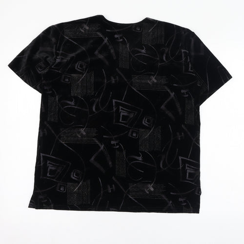 Citrus Womens Black  Polyester Basic T-Shirt Size 16 Round Neck