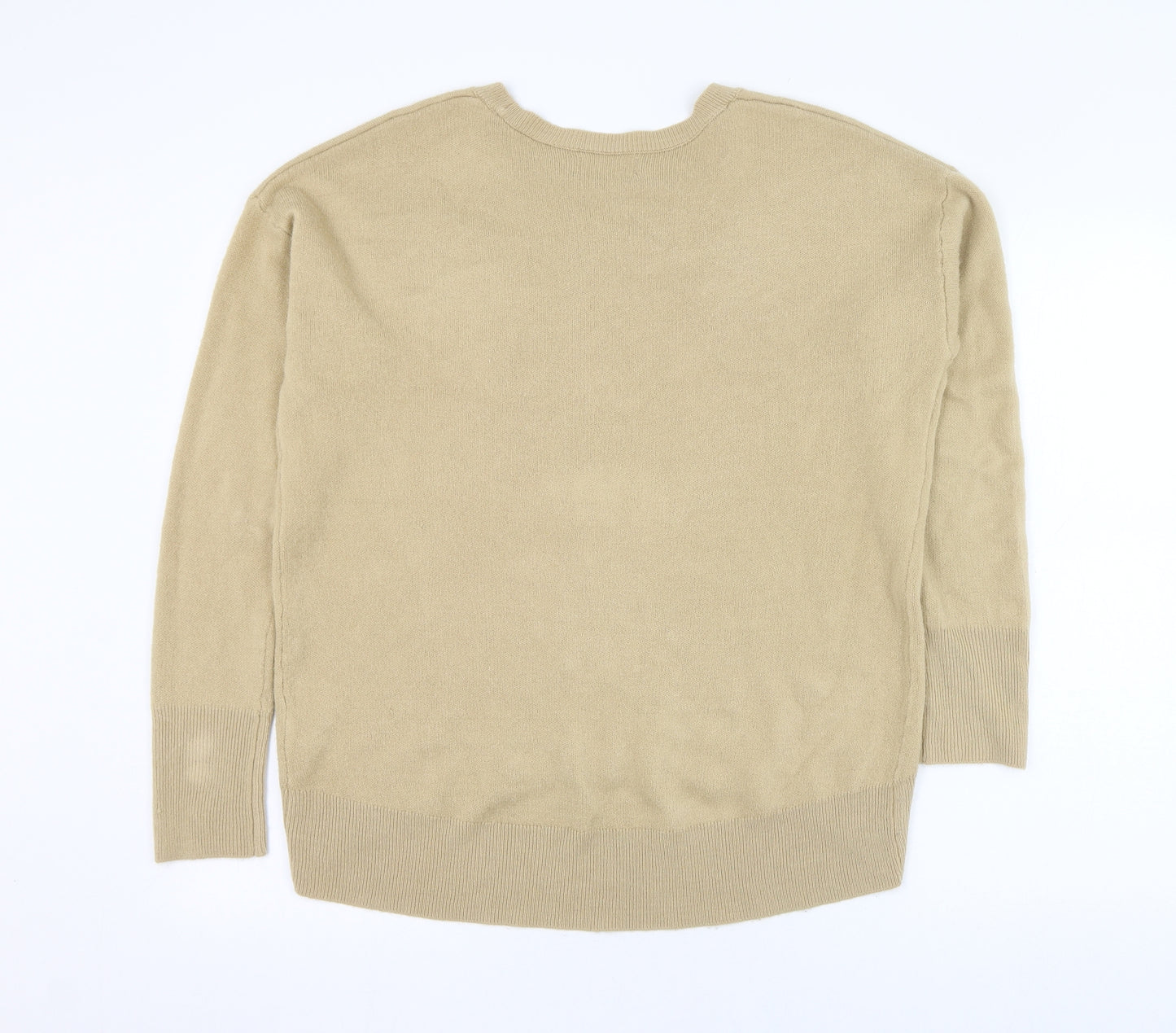 Primark Womens Brown Round Neck  Acrylic Pullover Jumper Size 10