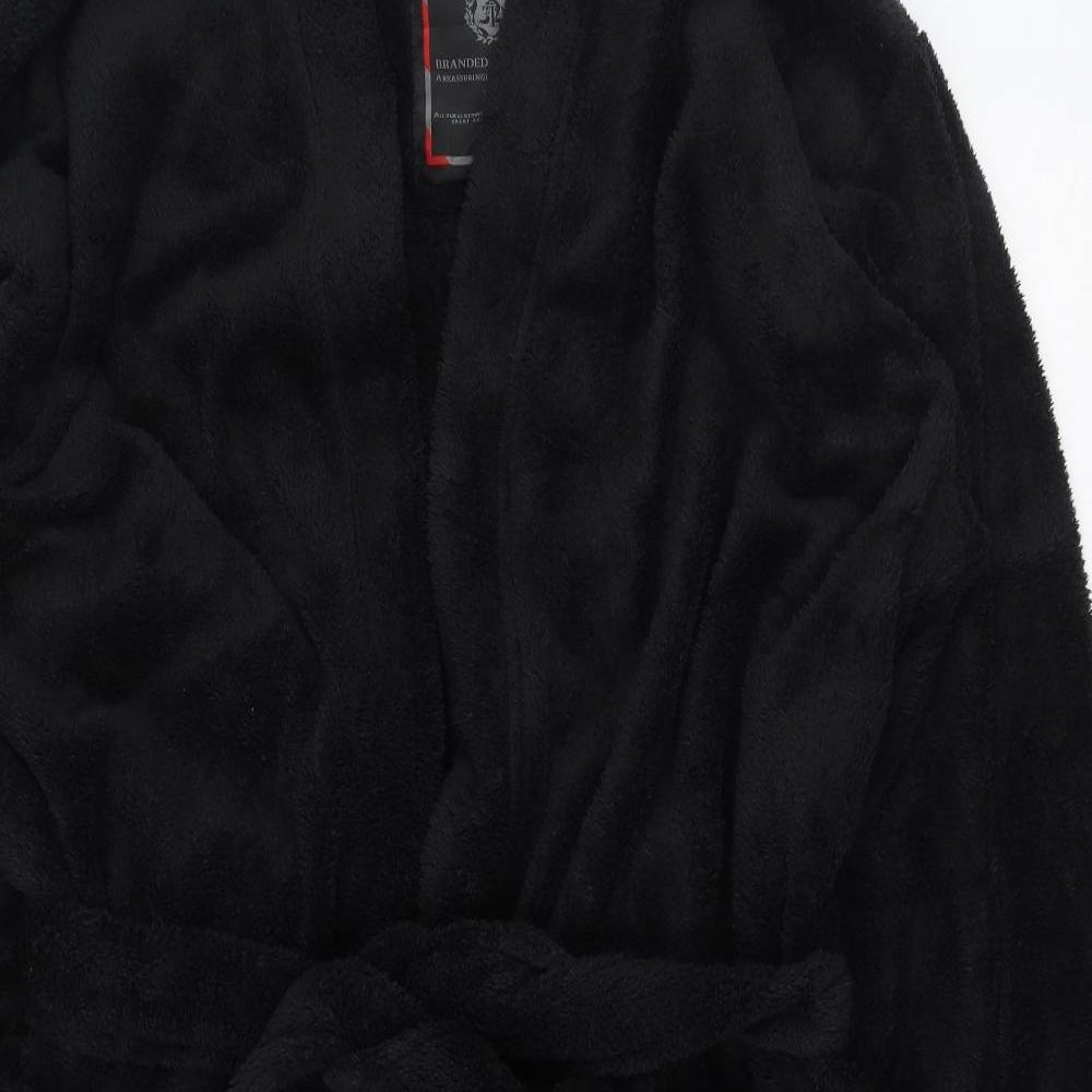 NEXT Mens Black Solid Polyester  Gown Size XL  Tie