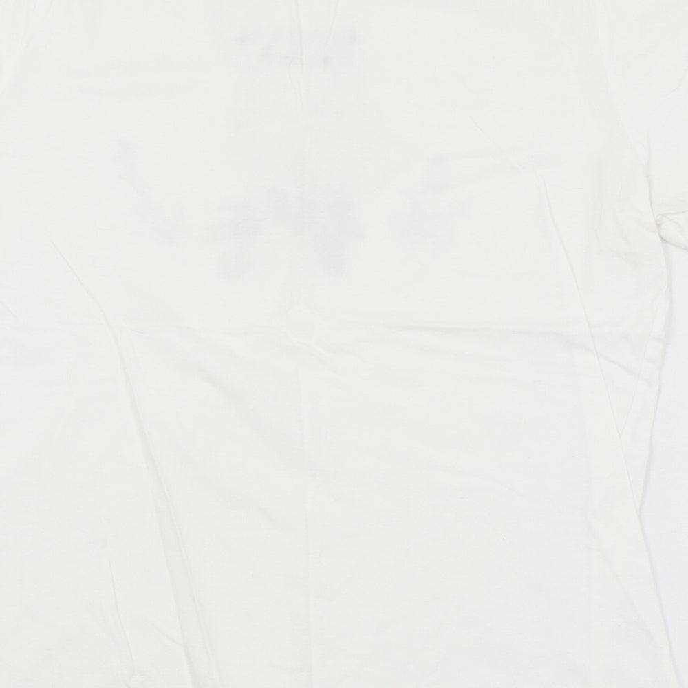 River Island Womens White  Polyester Basic T-Shirt Size 8 Round Neck - Bonjour Pretty