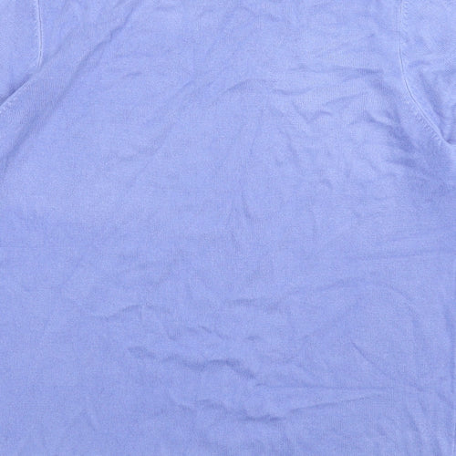 Bonmarché Womens Blue Round Neck  Acrylic Pullover Jumper Size 14