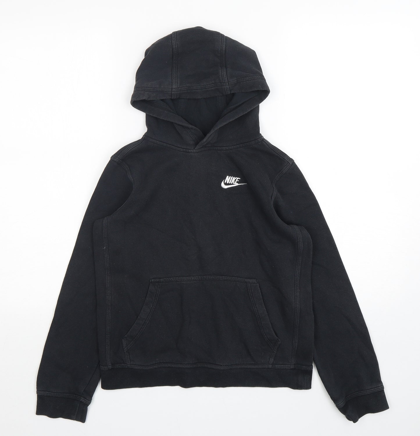 Nike Boys Black  Cotton Pullover Hoodie Size L  Pullover