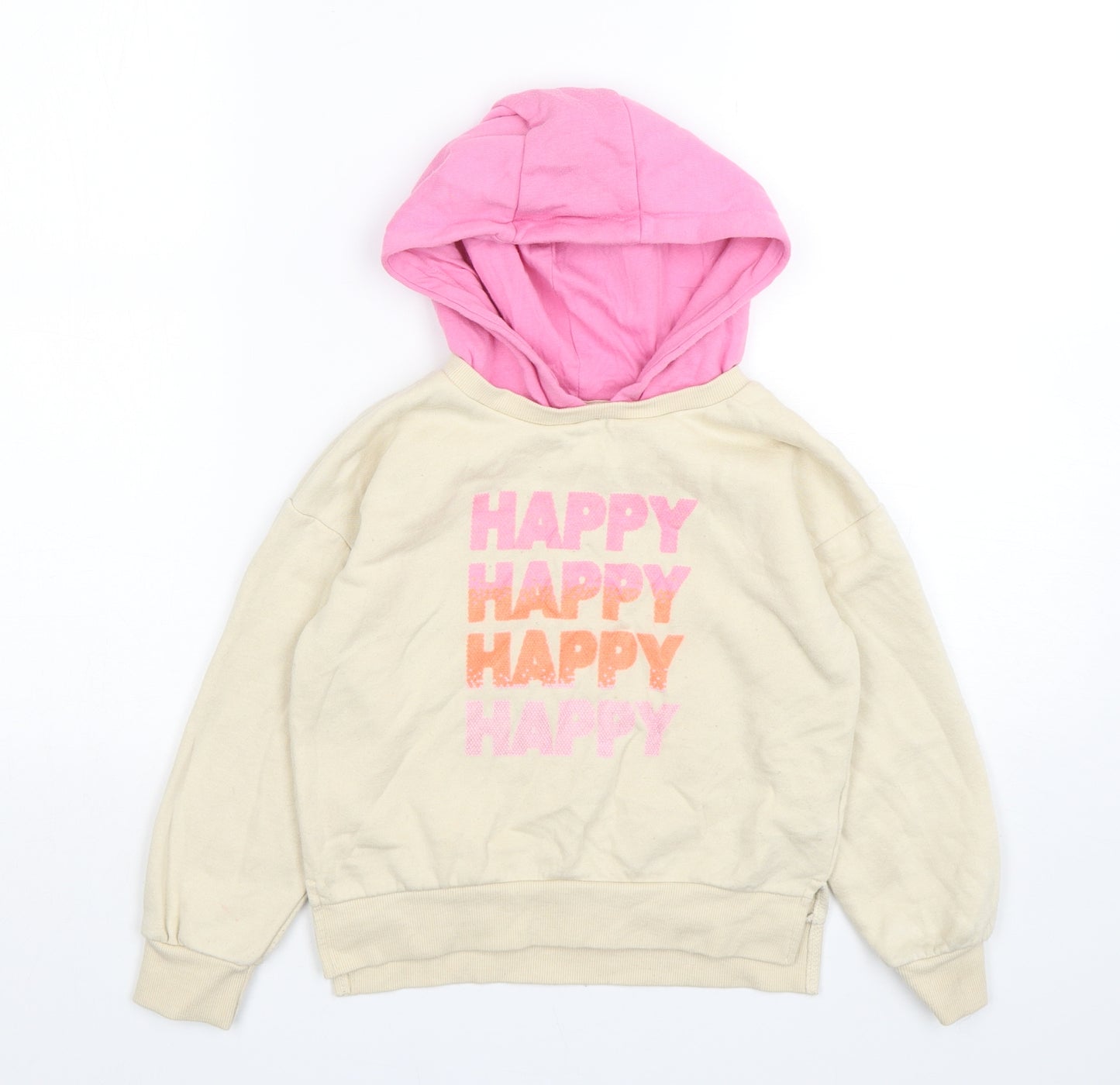Primark Girls Multicoloured  Cotton Pullover Hoodie Size 6-7 Years