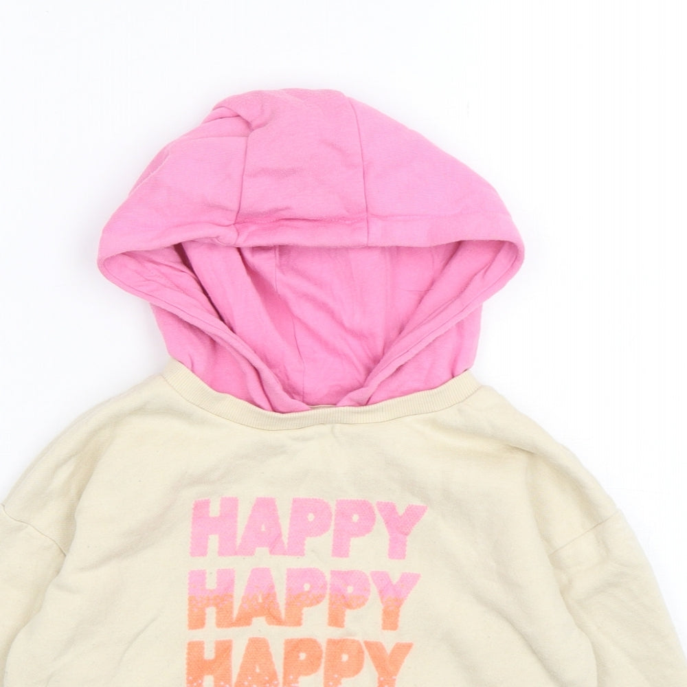 Primark Girls Multicoloured  Cotton Pullover Hoodie Size 6-7 Years