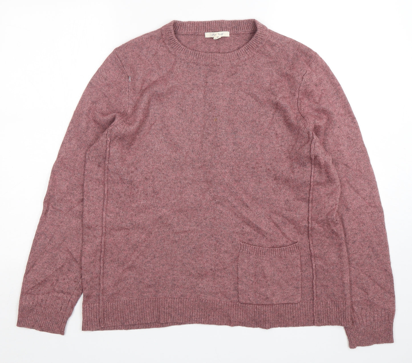 White Stuff Womens Pink Round Neck  Viscose Pullover Jumper Size 18