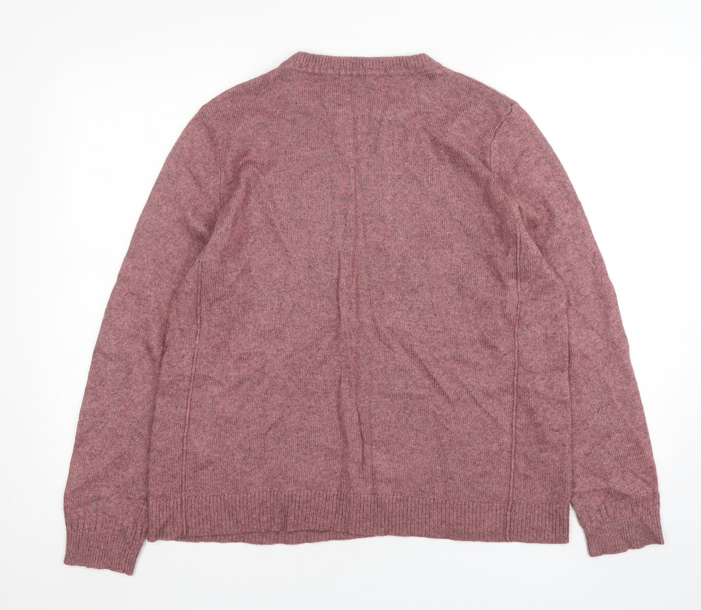 White Stuff Womens Pink Round Neck  Viscose Pullover Jumper Size 18