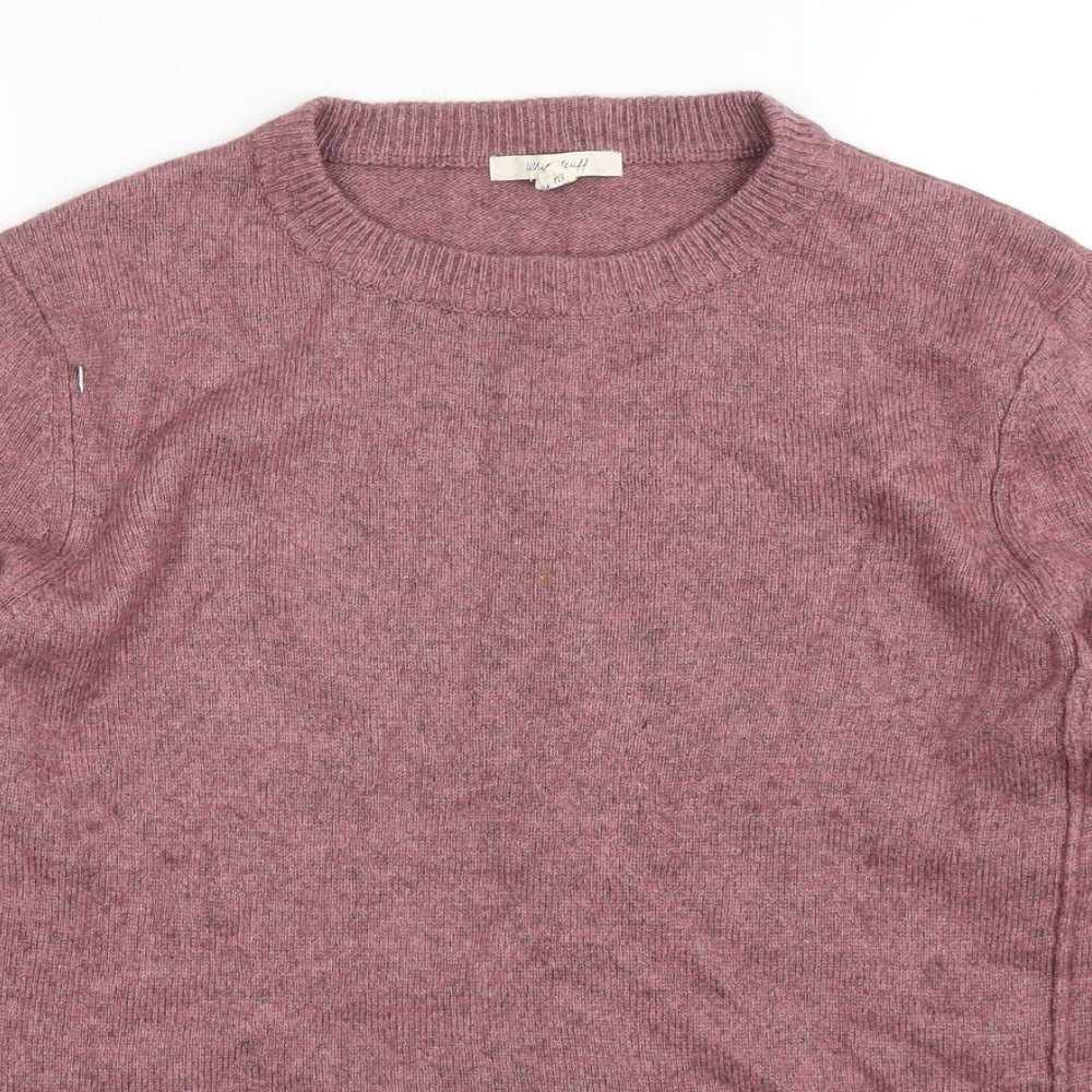 White Stuff Womens Pink Round Neck  Viscose Pullover Jumper Size 18