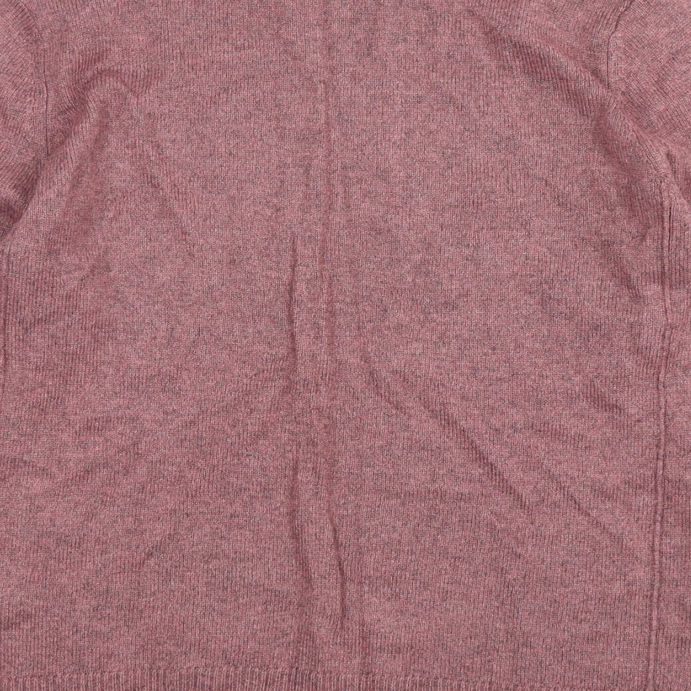 White Stuff Womens Pink Round Neck  Viscose Pullover Jumper Size 18