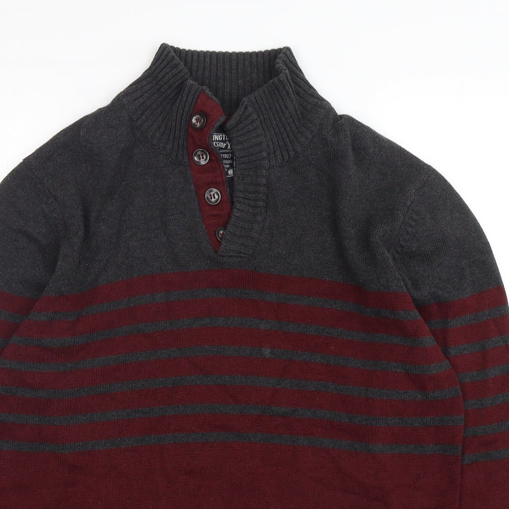 Kensington  Mens Multicoloured Striped Cotton Pullover Sweatshirt Size XL