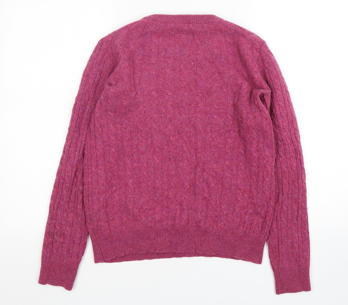 Jack Wills  Womens Purple Round Neck  Wool Pullover Jumper Size 12
